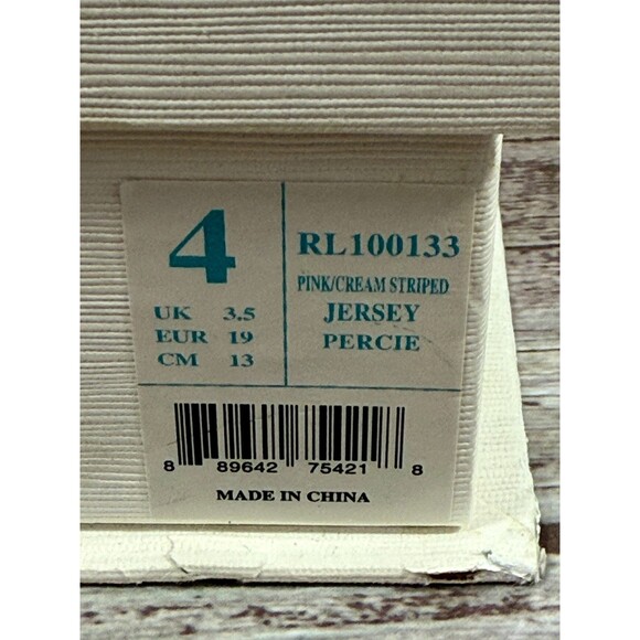 Polo Ralph Lauren Baby Crib Shoes Girls Vintage Box White Pink Size 4 - Picture 3 of 16